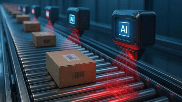 Scan d'IA sur ligne de production.